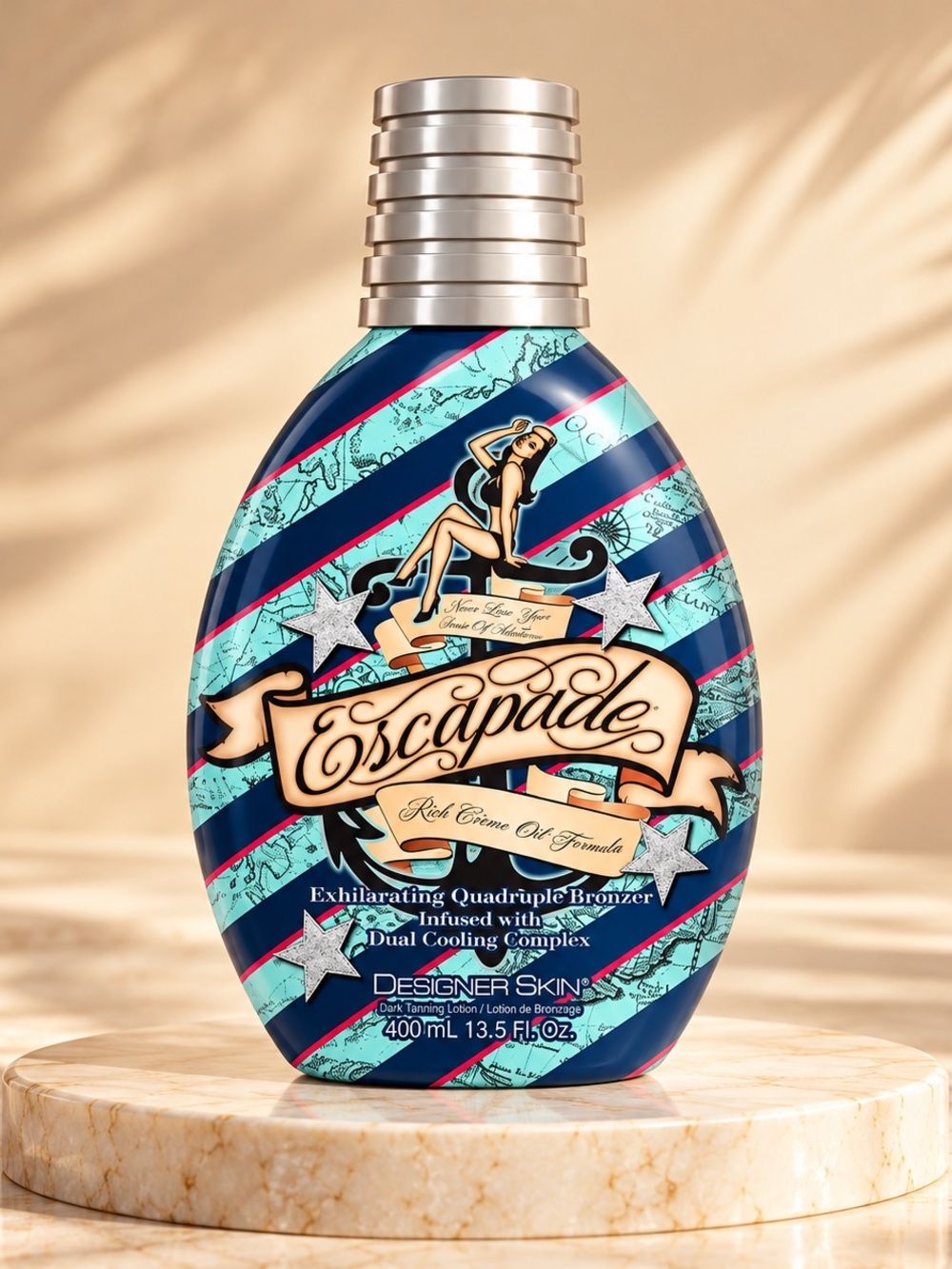 Designer Skin Escapade Exhilarating Quadruple Bronzer Tanning Lotion – 13.5 oz